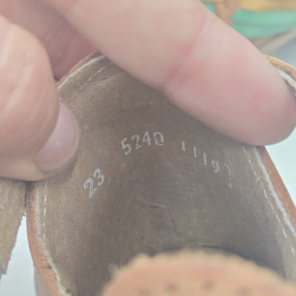 Womens Sz 6 Authentic Mexican Huarache Rainbow Real Woven Leather Sandals Boho - Picture 7 of 7